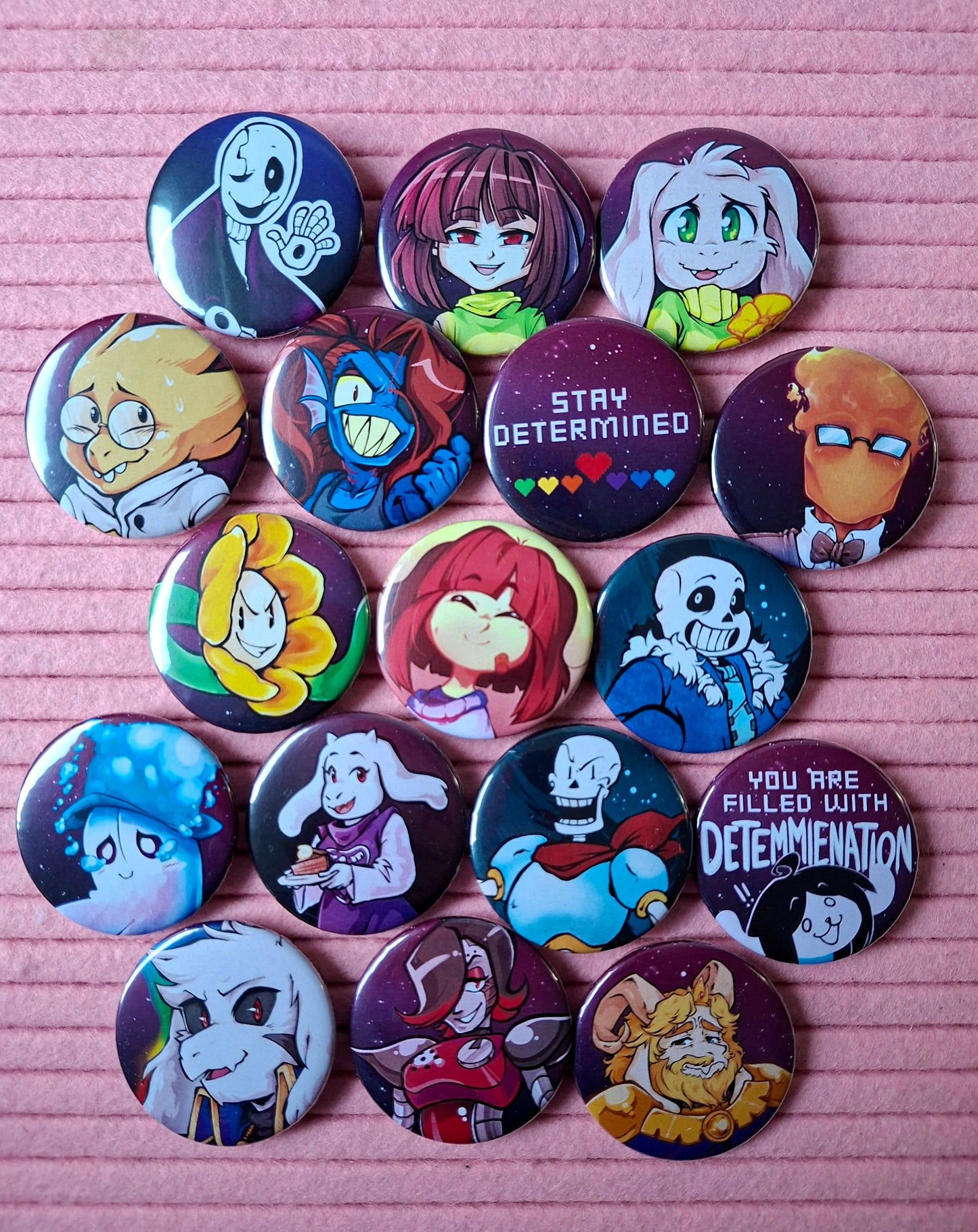 Undertale 1.5" Button Pin Badges
