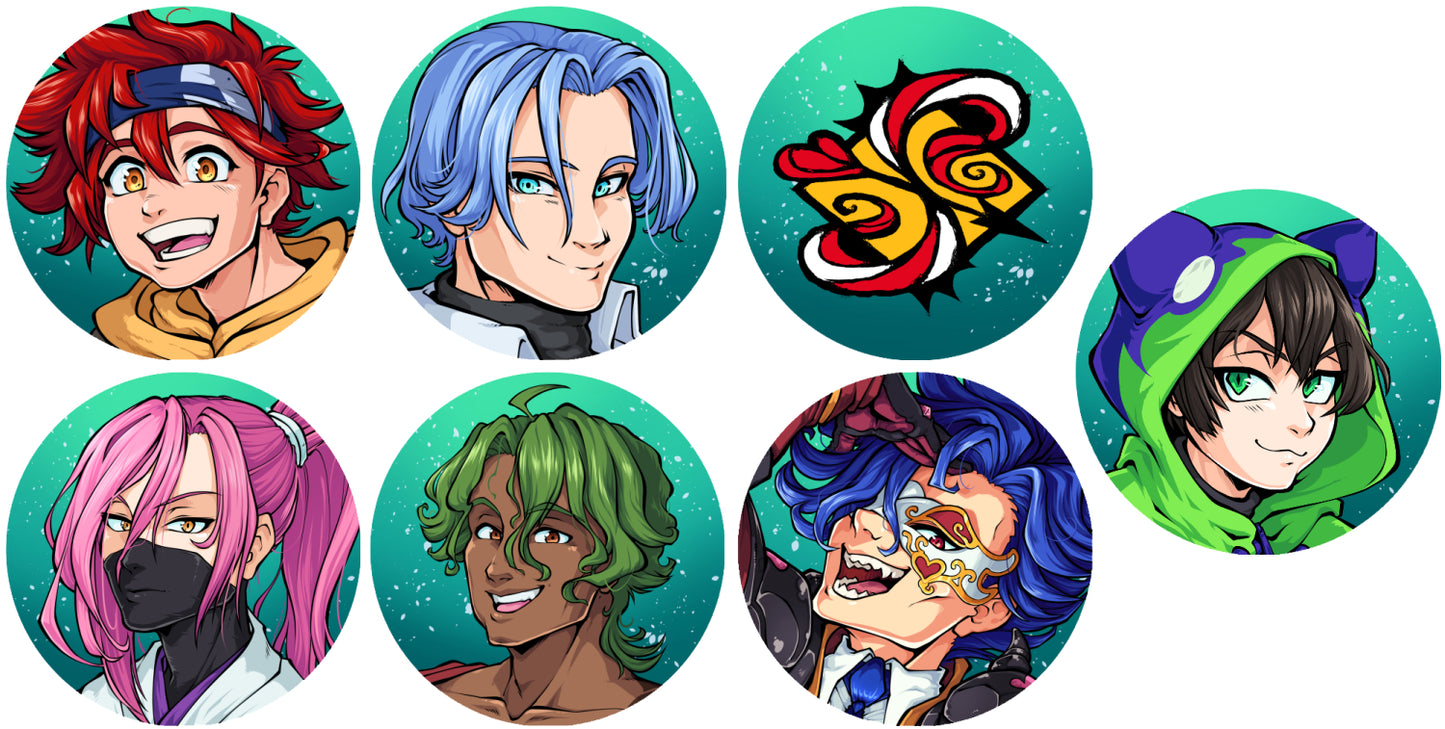 Skater Boyfriends 38mm Pin Badges