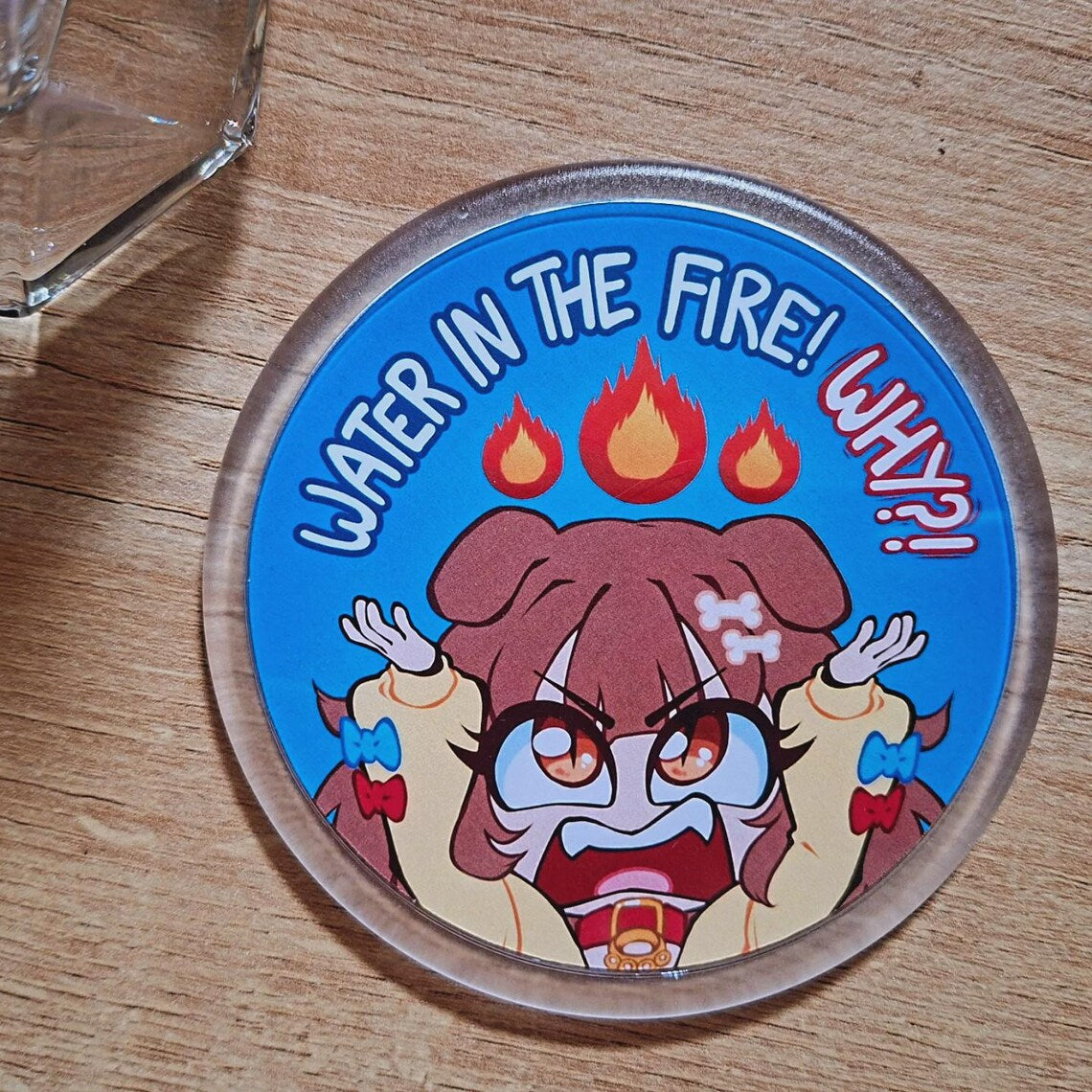 Inugami Korone Coasters - Water in the Fire - Hololive Plastic Coasters