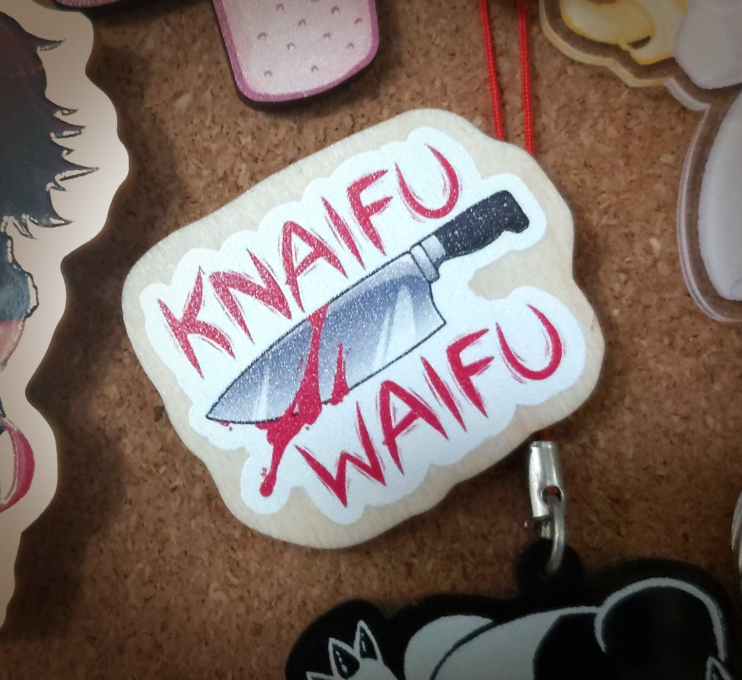 Knaifu Waifu Wooden Pins 40mm