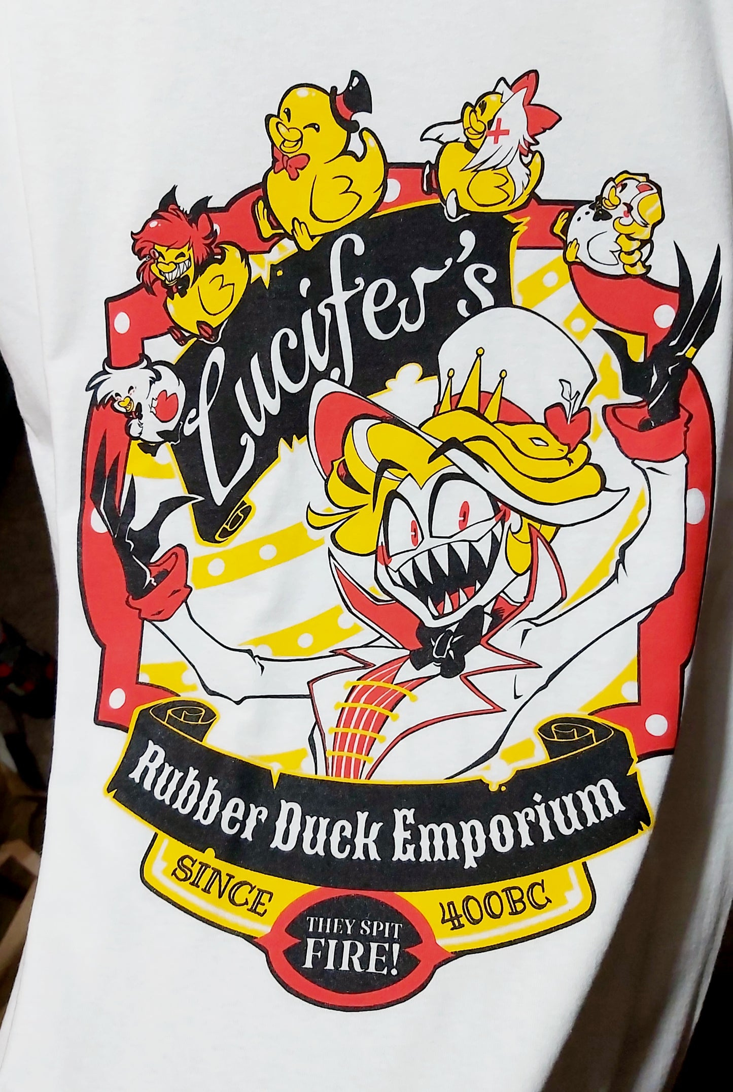 T-Shirt - Lucifer's Rubber Duck Emporium - HAZBIN HOTEL