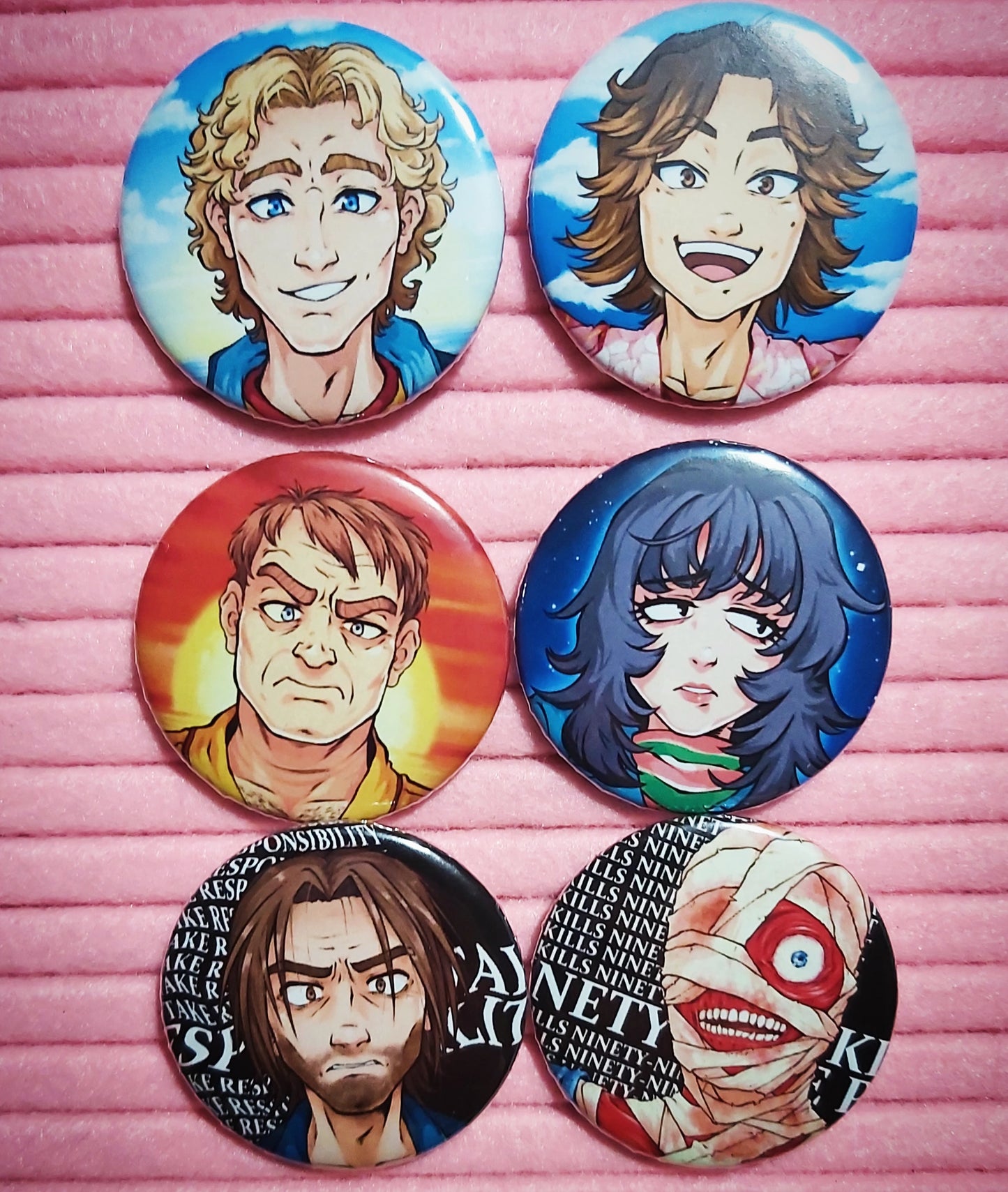 Mouthwashing Inspired Badge Pins 38mm
