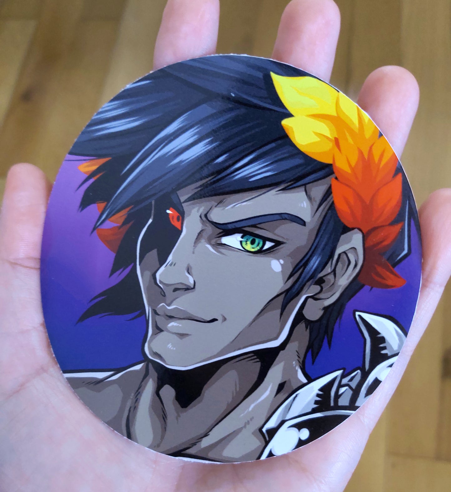 Hades Game Inspired Big Round Stickers 10cm
