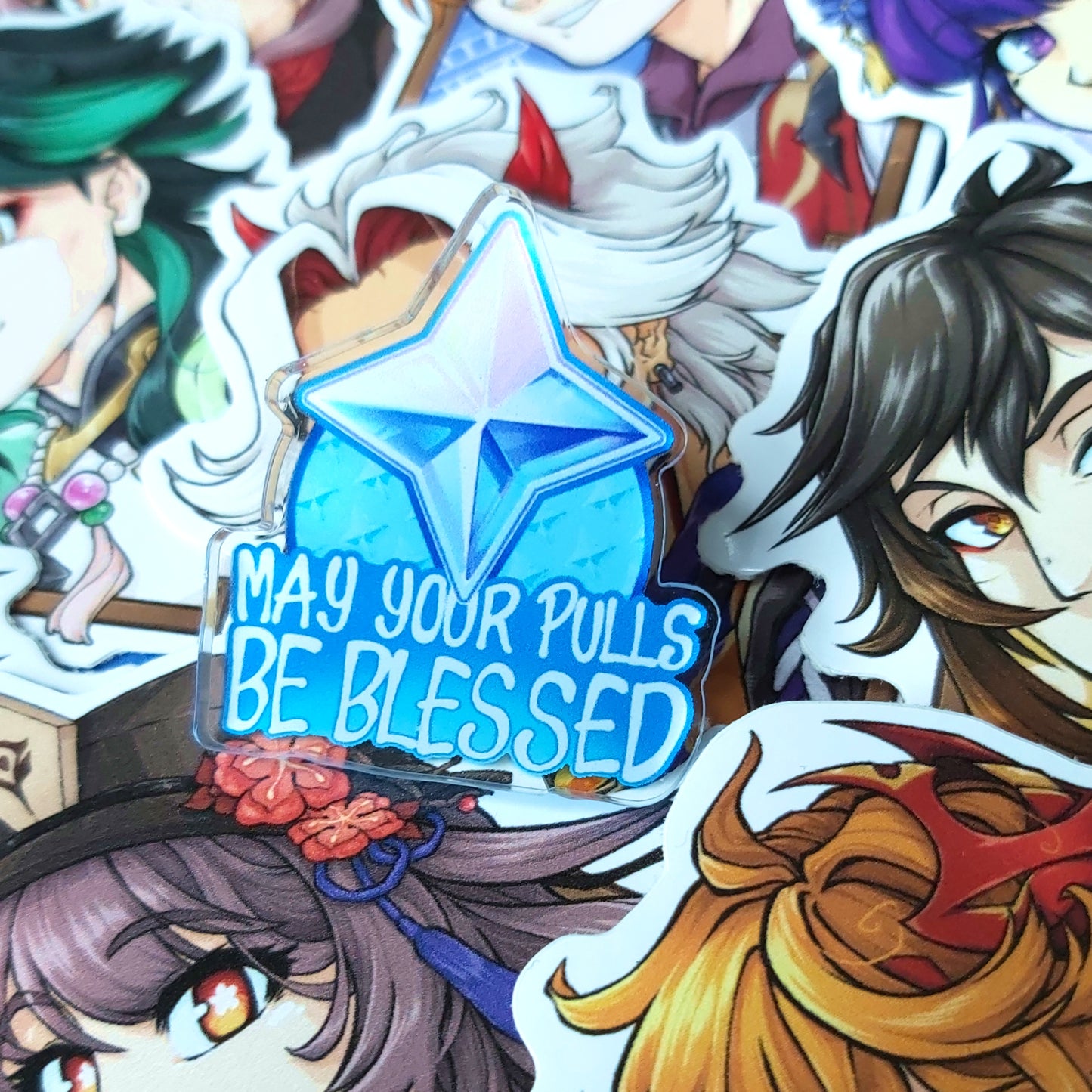 May Your Pulls Be Blessed Genshin Impact Acrylic Pin 35mm