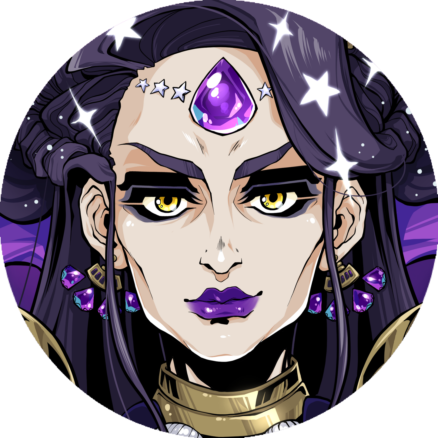 Hades Game Inspired Big Round Stickers 10cm