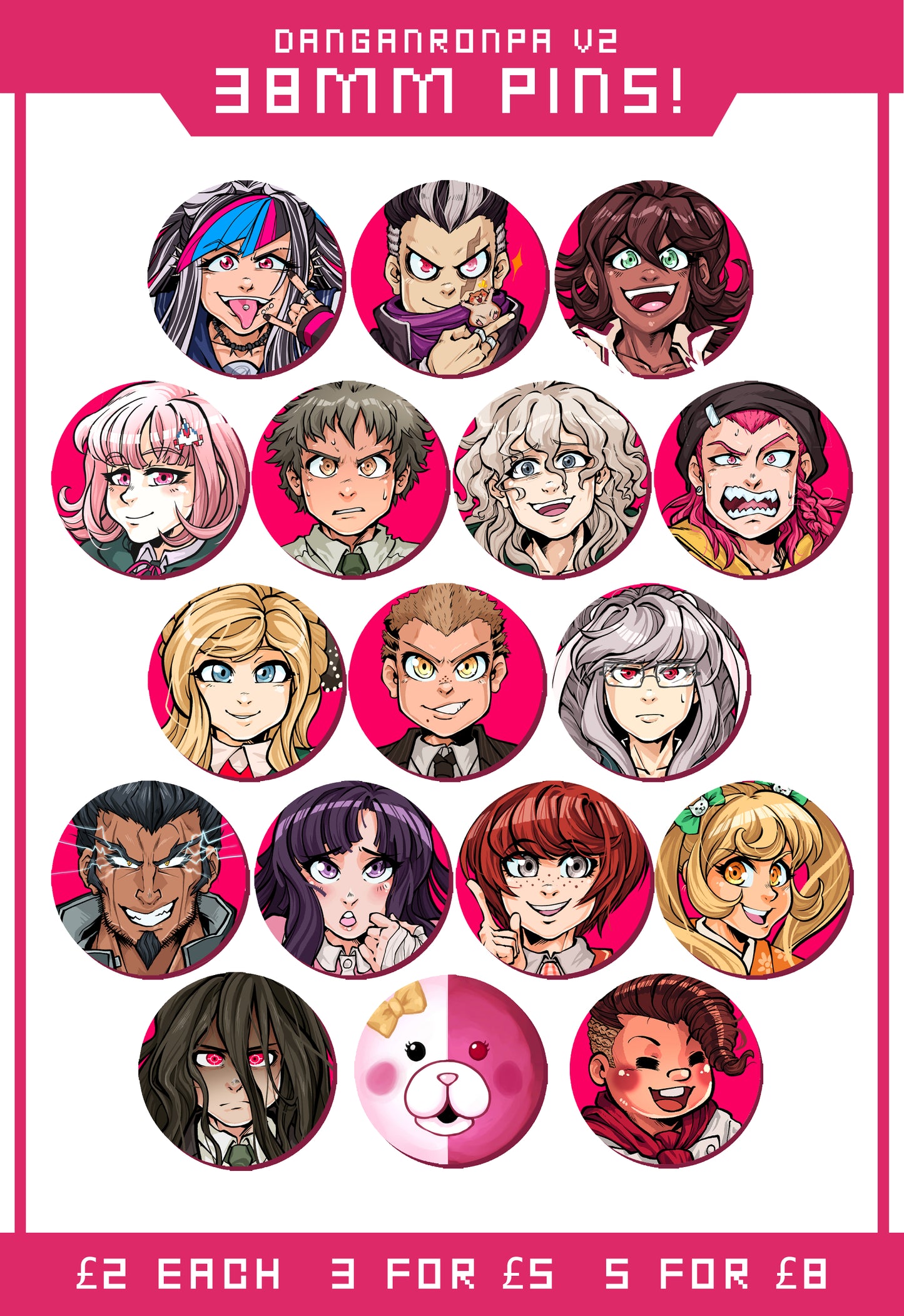 SDR2 Inspired Badge Pins 38mm