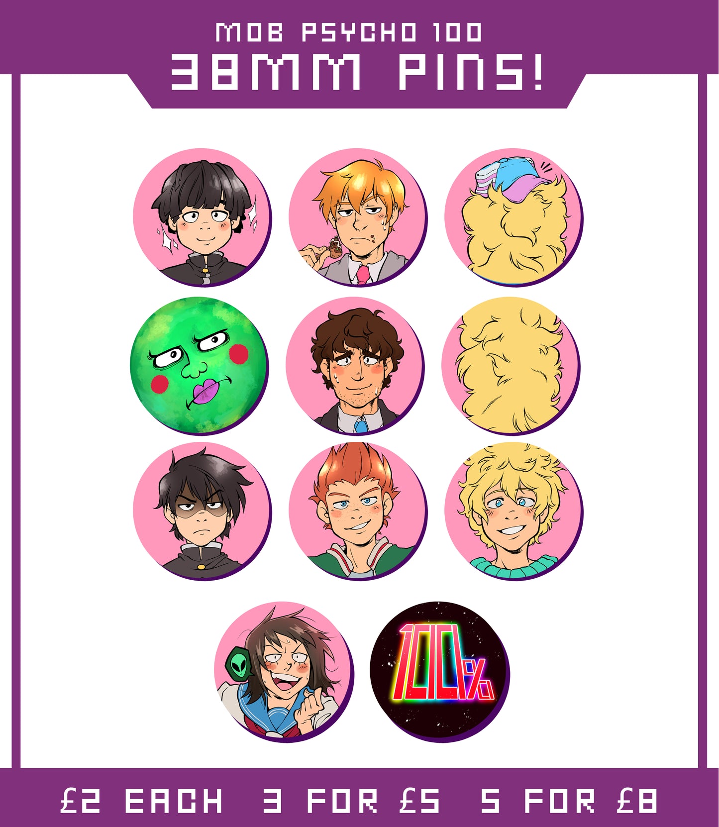 Psychic Consultation Inspired Button Pins 38mm Badges