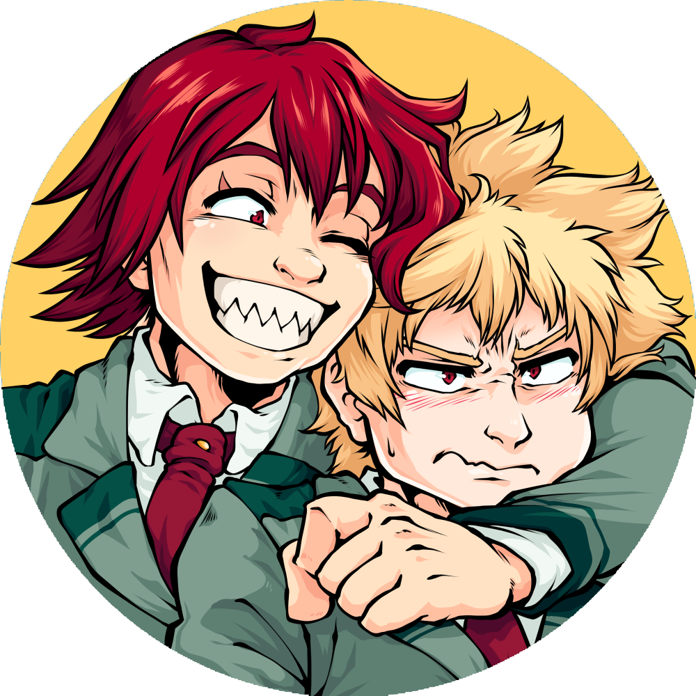 KiriBaku Badge Extra Big Pin 58mm
