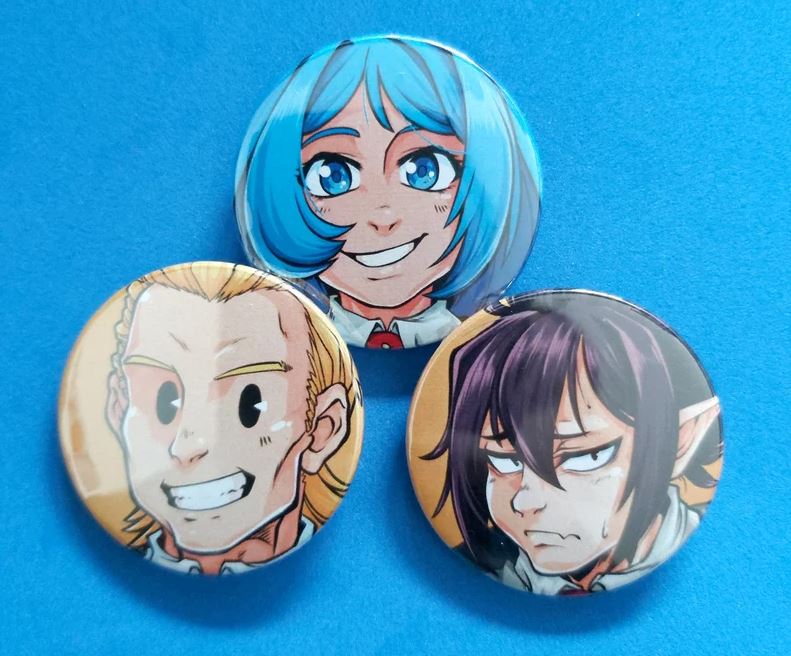 Superhero High School Inspired Pinback Badges Buttons Pins 38mm