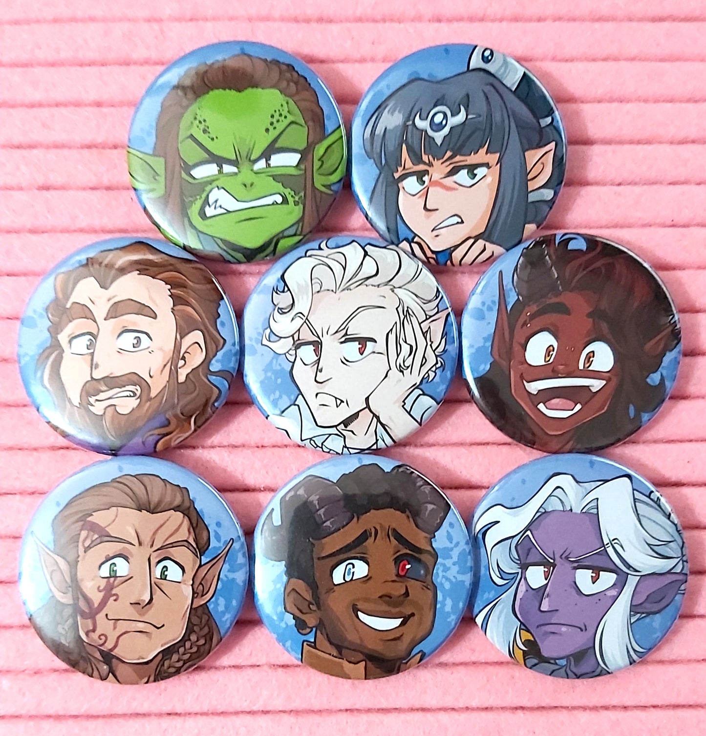 Baldur's Gate 3 Inspired Badge Pins 38mm