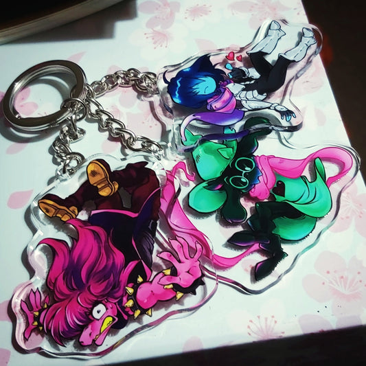 Deltarune 2.5" Double-Sided Keychains - Clear Acrylic Charms