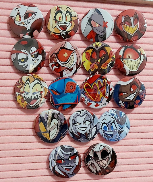 HAZBIN HOTEL 38mm Pinback Badges