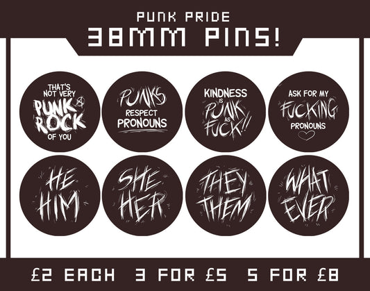 Punk Pride 1.5" Badge Pins