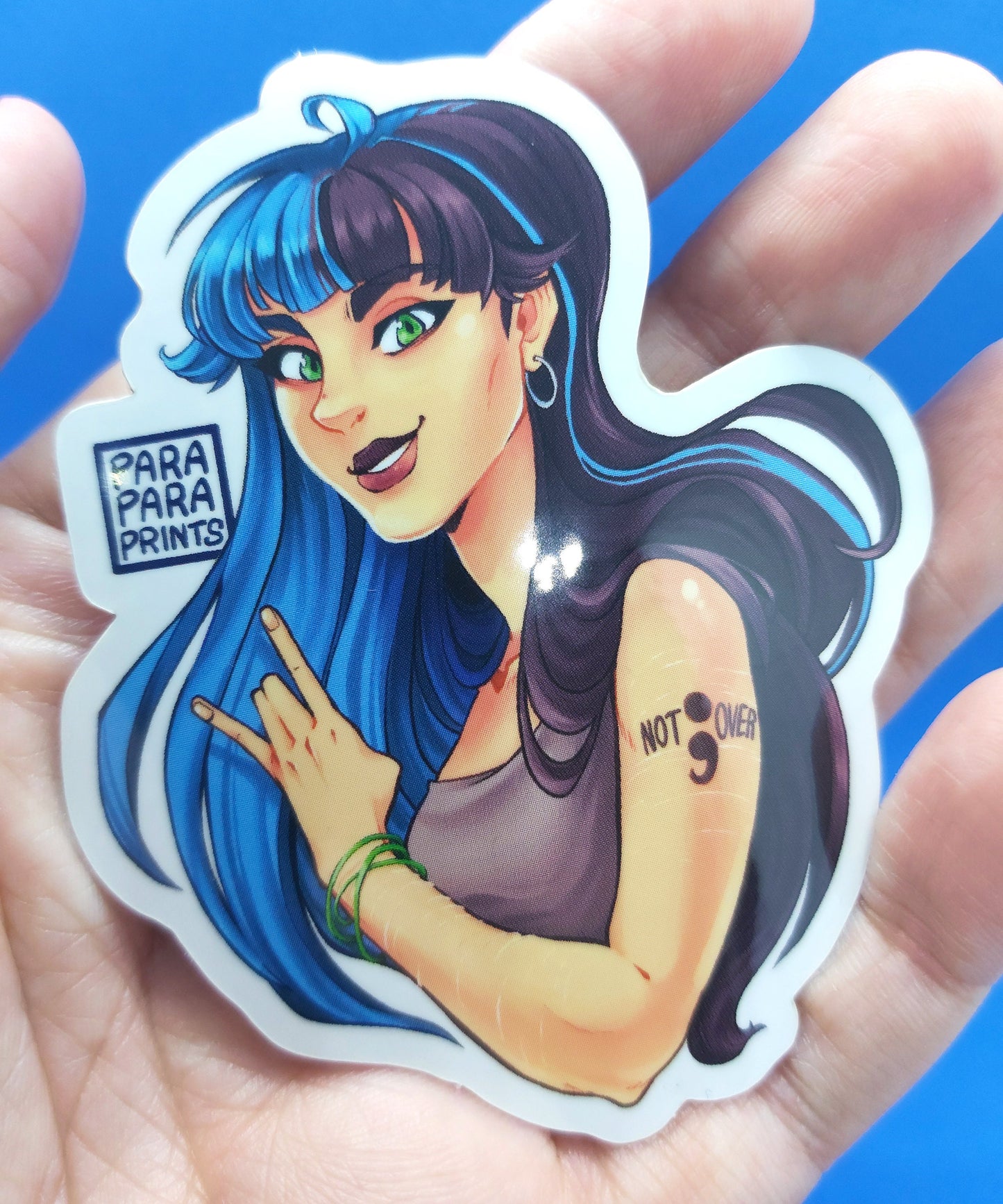 Not Over 2" Sticker - Original Art