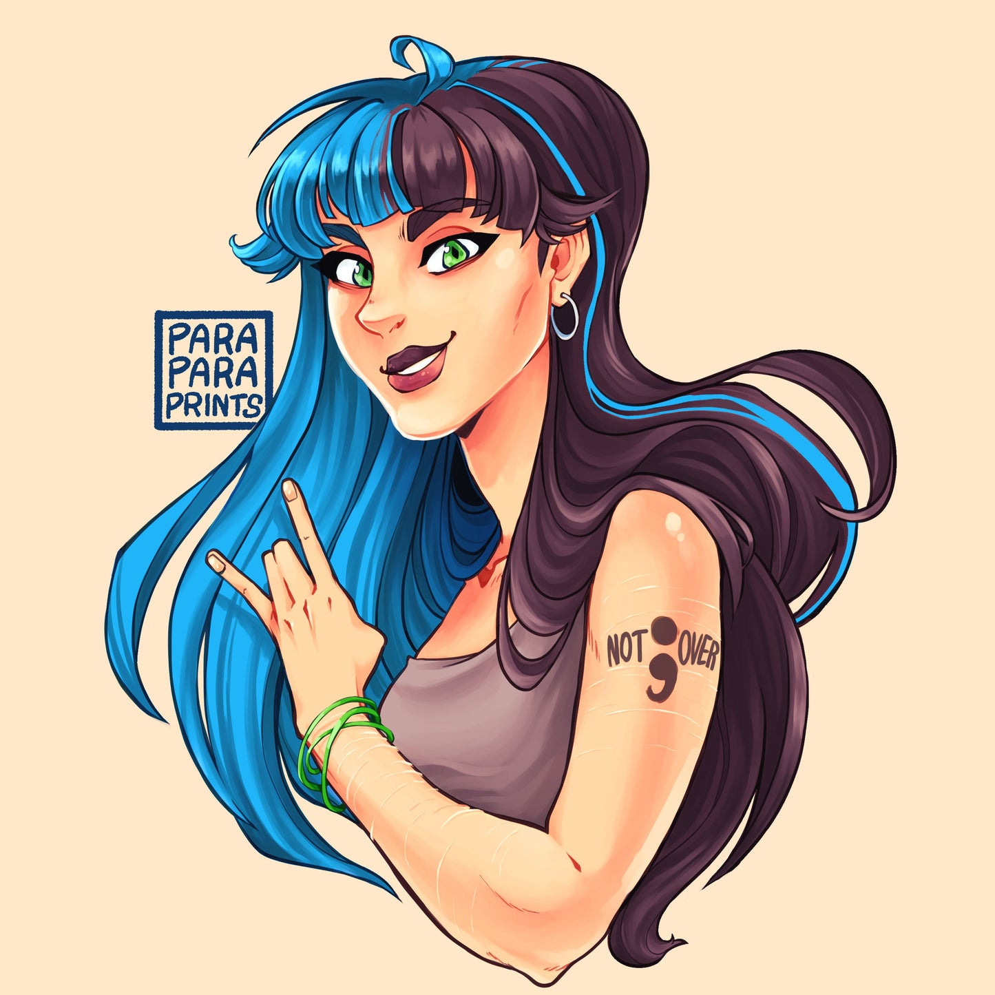 Not Over 2" Sticker - Original Art