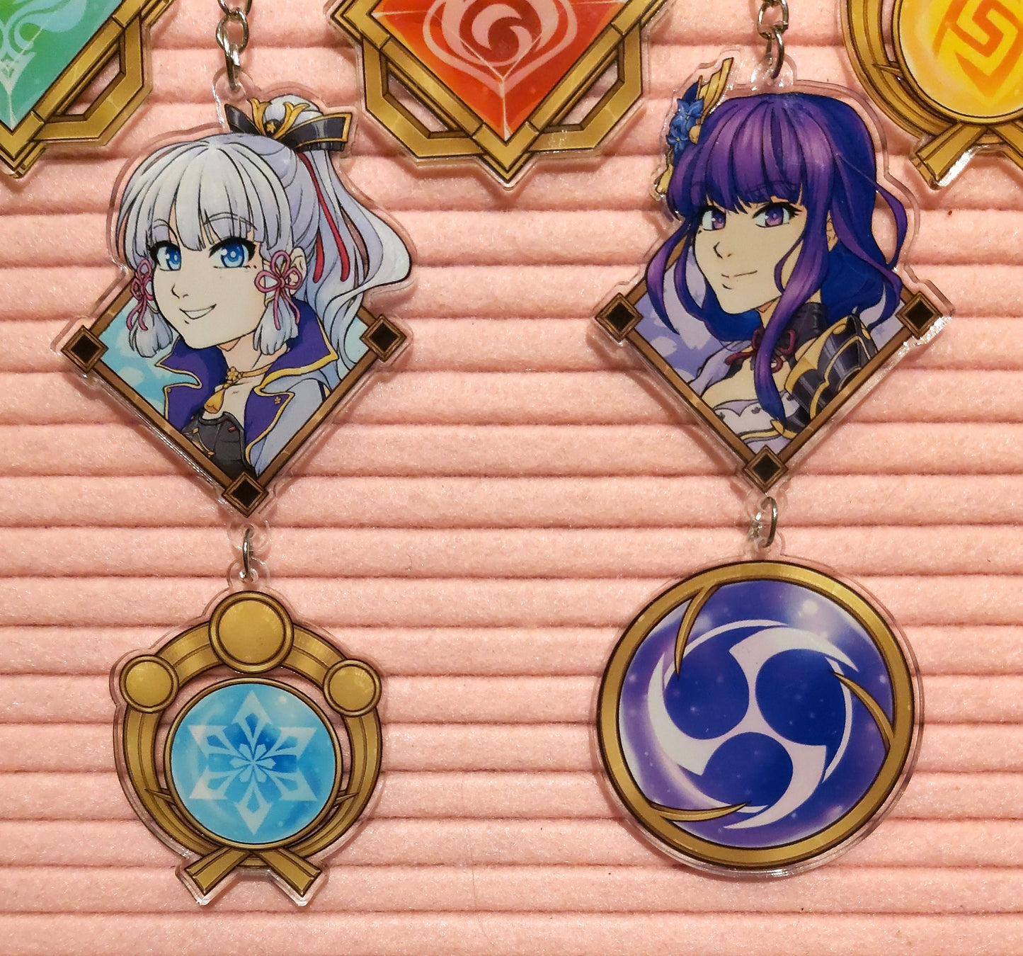 Genshin Impact Customisable Vision Charms Clear Acrylic 2 - 2.5 inches