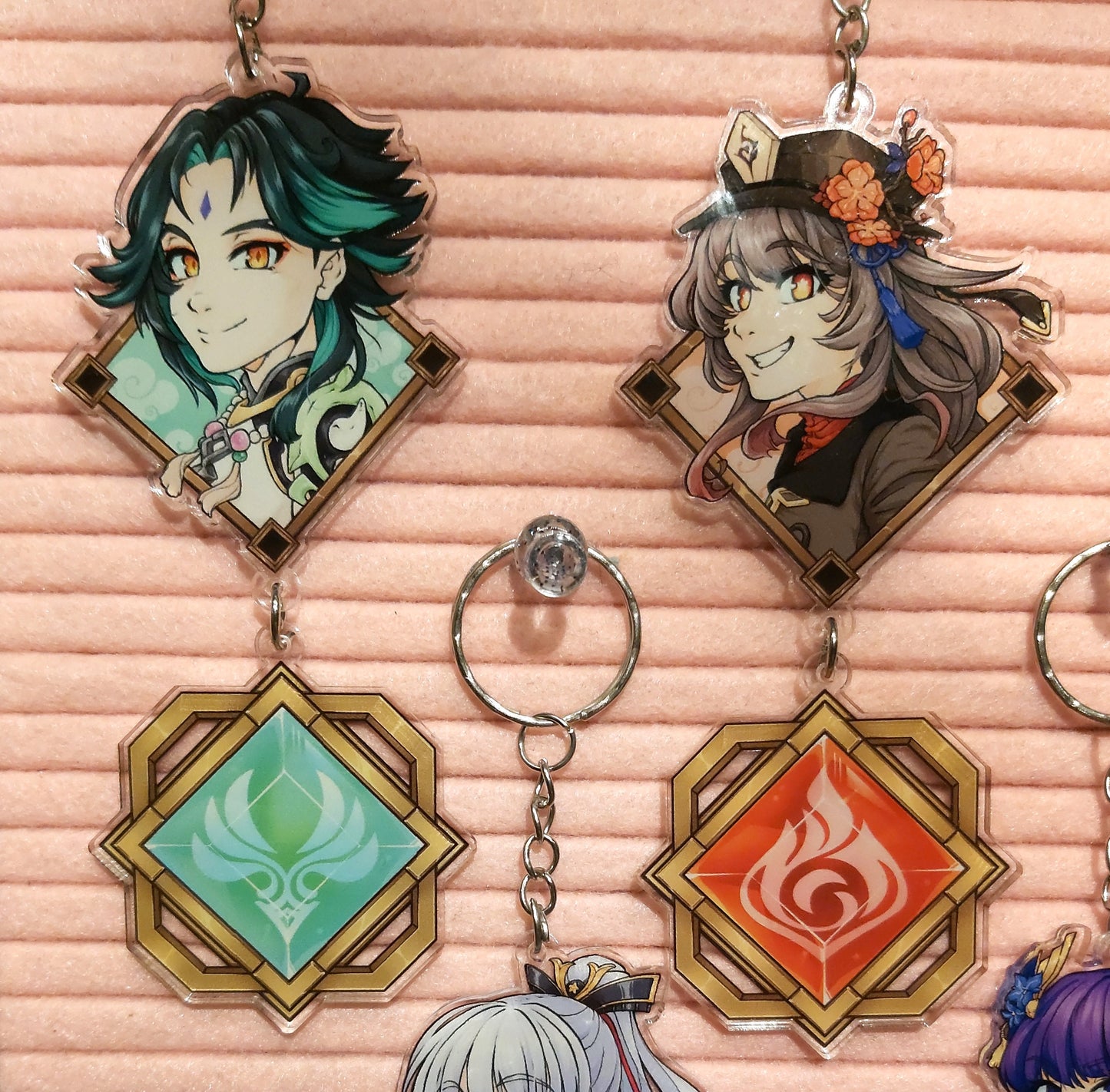 Genshin Impact Customisable Vision Charms Clear Acrylic 2 - 2.5 inches