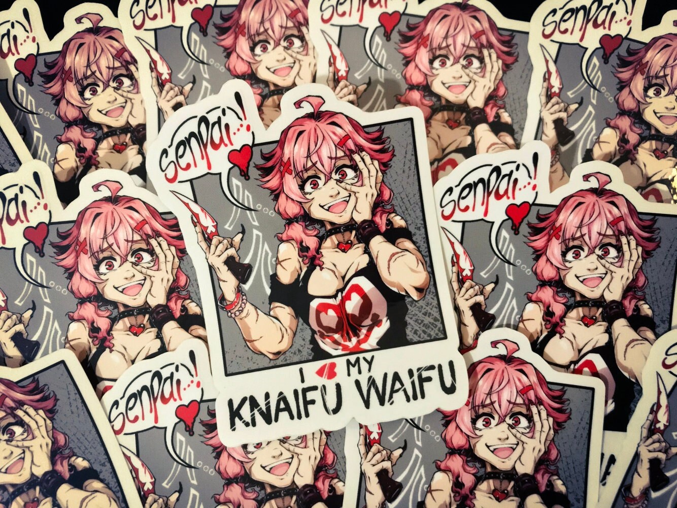 I Love My Knaifu Waifu - Clear Vinyl Sticker7.5cm