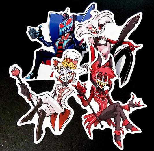 Hazbin Hotel Stickers - 3 inch - Vinyl Coated