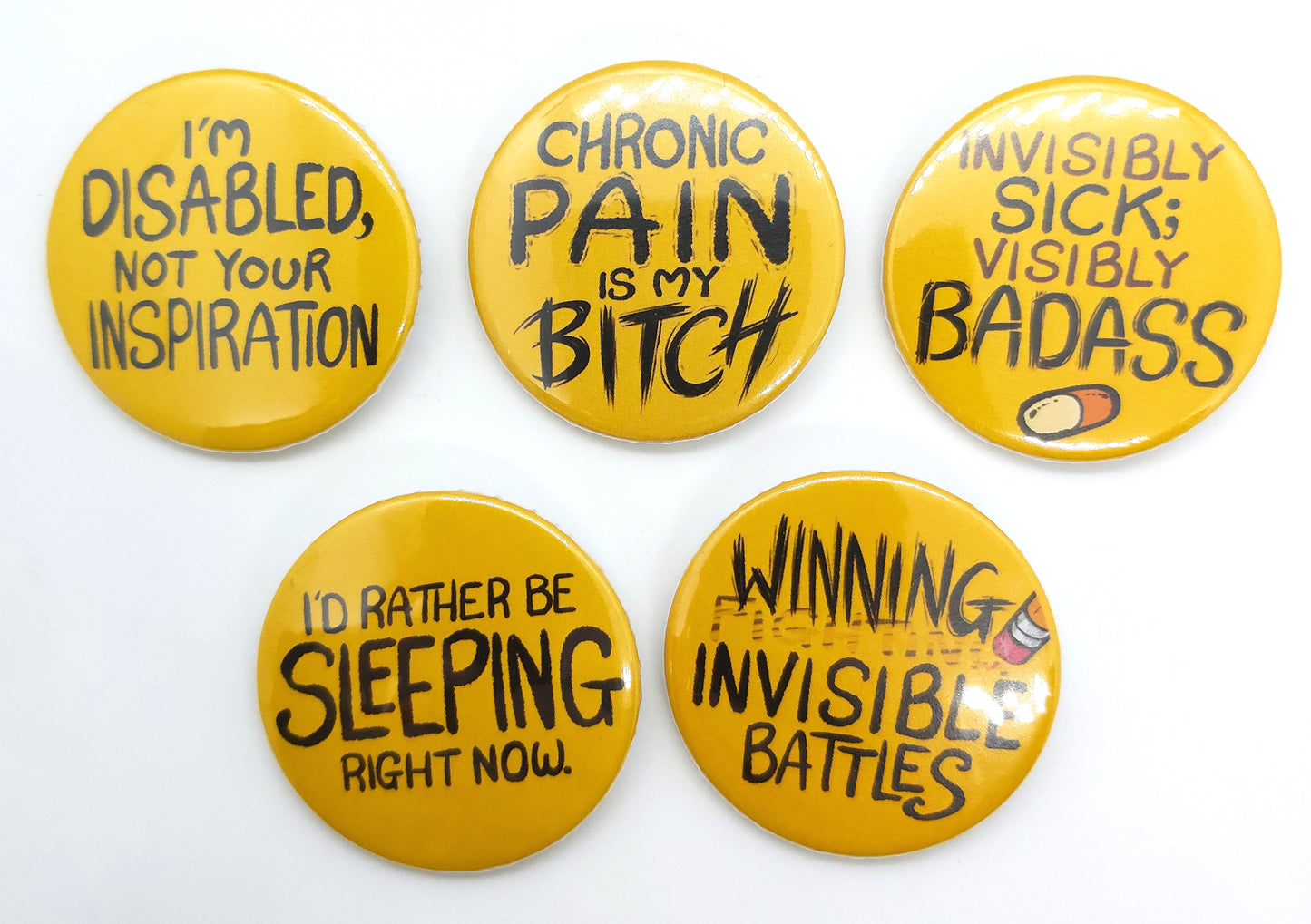 Sick n' Sassy Badge Pins 38mm