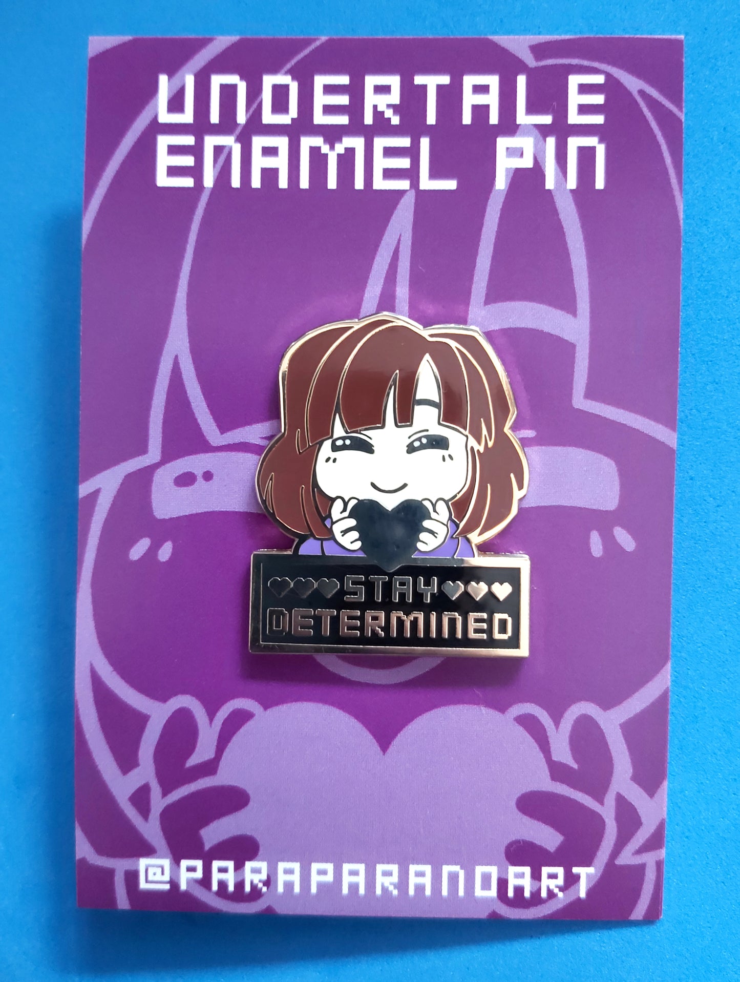 Frisk Undertale Hard Enamel Pins - Stay Determined