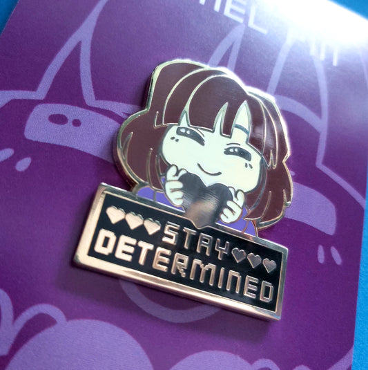 Frisk Undertale Hard Enamel Pins - Stay Determined