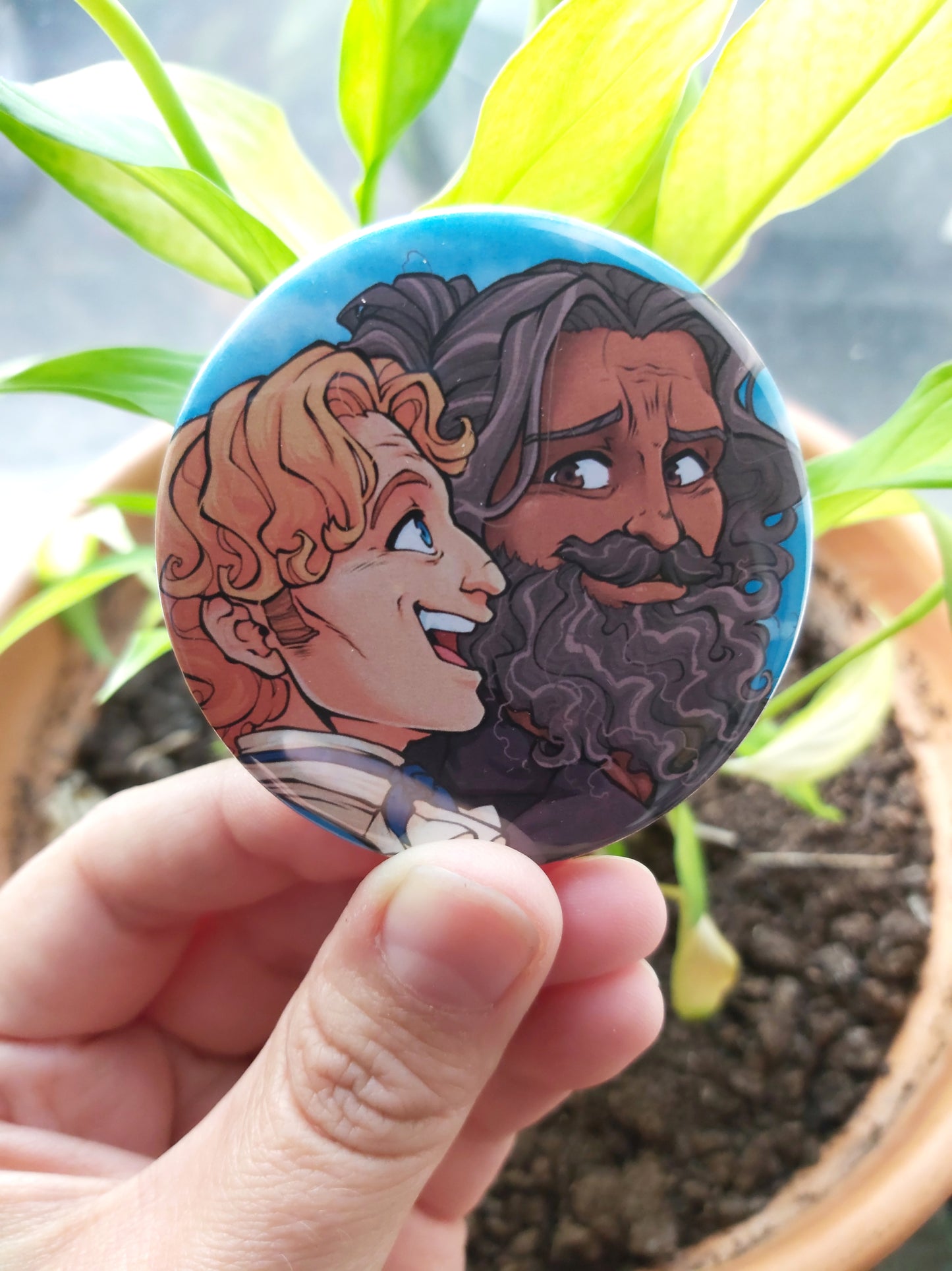 GentleBeard Inspired Badge Extra Big Pin 58mm