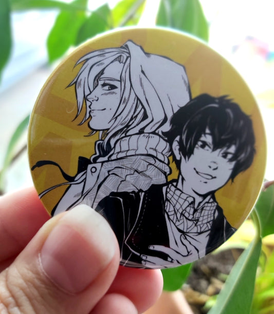 AshEiji Inspired Badge Extra Big Pin 58mm