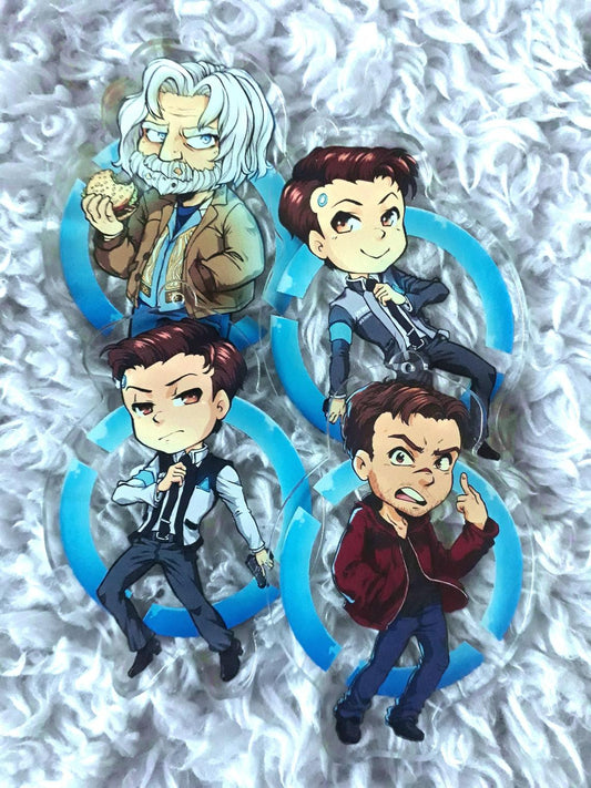 Detroit Android Inspired Charms 2.5" Acrylic Keychains