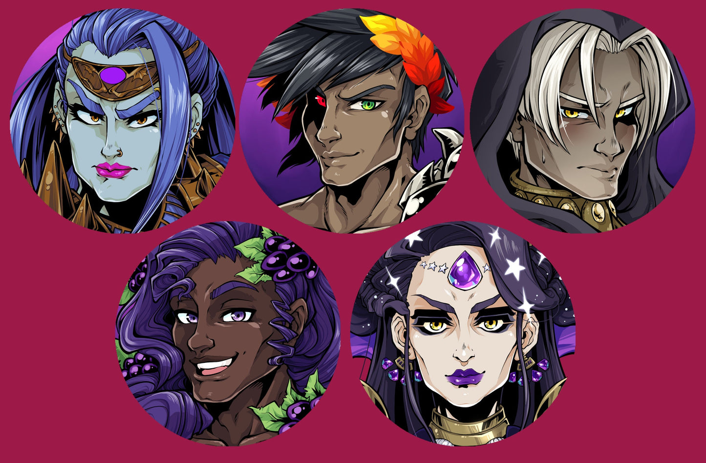 Hades Big Badges 58mm Pins