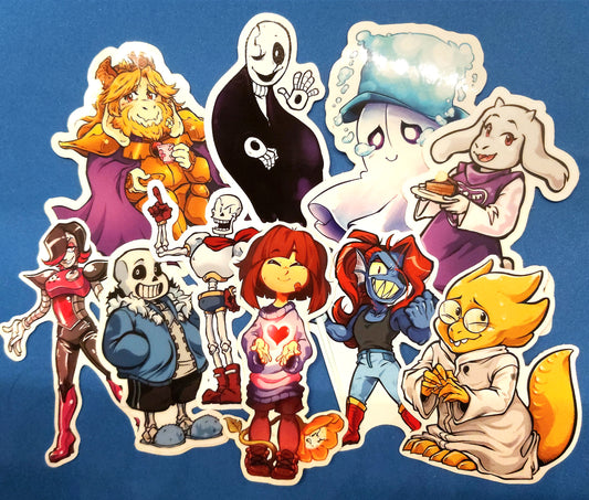 Undertale Stickers Waterproof Vinyl 2-3 Inches